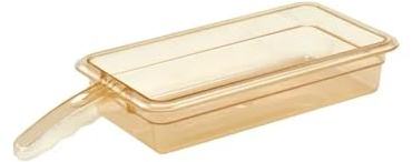 Cambro High Heat Polycarbonate Handled - GN 1/3 65mm | Withstands extreme hot and cold temperatures; fits 65mm deep pans perfectly for safe, efficient commercial food storage.