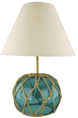 Sea-Club Leuchte - Fischerkugel Schirmlampe Glas H=44cm Ø=30cm