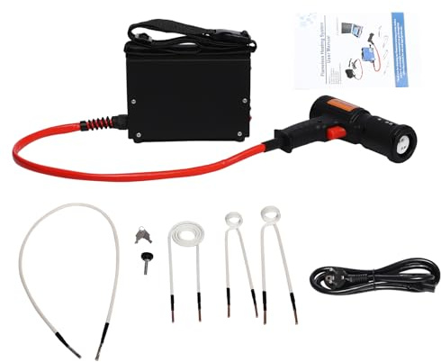 MINRS Riscaldatore a induzione, magnetico, 1500 W, 220 V, riscaldamento a induzione per auto, con 3 bobine di riscaldamento senza flameless a induzione, per viti auto, dadi, ingranaggi