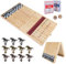 Pferderennen brettspiel, Horse Race Board Game, Hochwertige, haltbare, Faltbare Holzbox, Pferderennspiel mit 11 Retro-Metallpferden, 2 Würfeln und 2 Spielkarten, Familienspiele (Color Foldable Board)