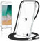 Coiwxmoi Handyband Handyhülle für iPhone 7/8/SE2020/2022 Hülle mit Band 4,7,Transparent Case mit Kette Abnehmbar zum Umhängen Kordel Schutzhülle,Weich Silikon TPU Stoßfest Cover für iPhone 8,Schwarz