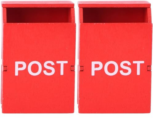 NUOBESTY 2 Pcs Post Box Toy Boys and Girls Toy Mailbox Set Decorative Post Letters for Boys and Girls Room Decor