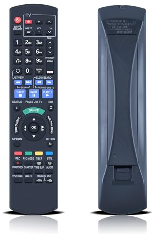 HZIME N2QAYB001046 Fernbedienung Ersatz für Panasonic DVD Recorder | Für DMR-BCT720 DMR-BCT721EG DMR-BCT750 DMR-BCT950EG DMR-BST750 DMR-BST755EG DMR-BCT820 DMR-BCT850EG DMR-BCT950