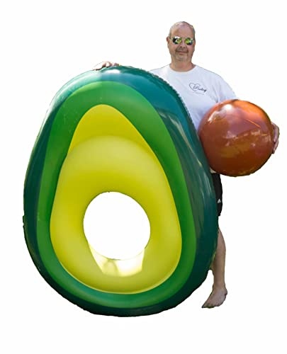 Generisch Aufblasbare Luftmatratze im Avocado Design mit eigenem Wasserball als Kern