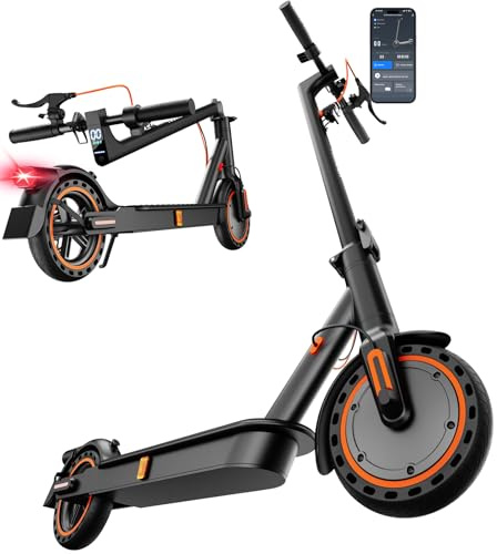 TODIMART E Scooter mit Straßenzulassung T-Serie, 30-35km Reichweite | 500W Spitzenleistung, mit App Bluetooth, Doppelbremssystem, IPX5 wasserdicht, Notlaufreifen, BMS