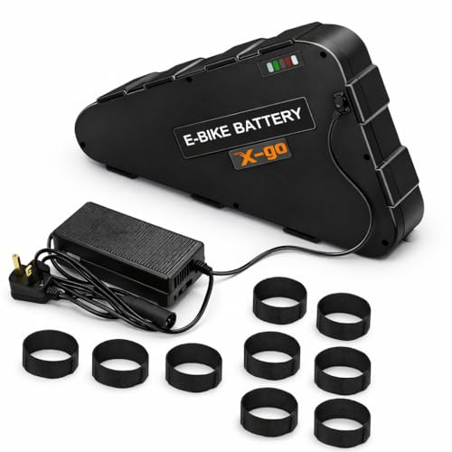 X-go 48V Electric Bike Lithium Battery Pack 20Ah 3 Angle Ebike Battery With 2A Fast Charger + BMS for Motorcycle Mountain Bicycle