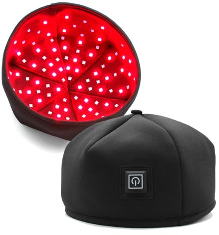 120 LEDs 660nm & 830nm Rotlicht Therapie Kappe Nahinfrarotlicht Haarwachstumsgerät Entspannung der Kopfhaut und Linderung Haarausfall behandlung bei dünner werdendem Haar