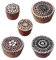 Royal Kraft Attraktiv Designs Runden und Blume Holz Blöcke für Drucken (Set von 5)
