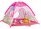 Relaxdays 10022454 Spielzelt für Mädchen, Kinderspielzeit mit Feen-Schloss, Spielhaus für Innen & Außen, HBT 90x118x115 cm, Pink