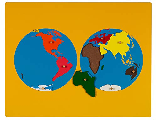 Montessori-Weltkarte, großes Puzzle aus Holz,ca. 57 x 44 cm zur Freiarbeit Erdkunde