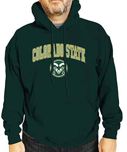 Campus Colors NCAA Kapuzen-Sweatshirt mit Aufdruck Arch & Logo, langärmelig, Unisex, Grün , Large