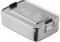 elasto – Personalisierte Brotdose mit Name aus Aluminium – BPA-freie Brotbox mit Gravur für Kindergarten, Schule & Ausflüge – Personalisierte Geschenke für Kinder (17x12x5 cm | Silber Fußball)