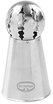 Dr. Oetker Nozzles Manufactory Balltülle, Ball Tülle, Backzubehör, Backform, Edelstahl, Silber, 2.3 cm, 1990