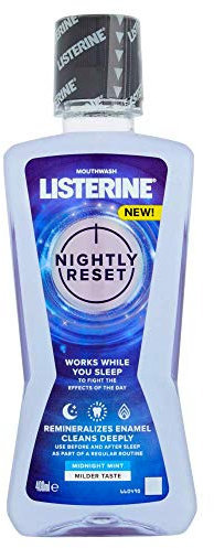Listerine Nightly Reset Midnight Mint Mouthwash, 400 ml