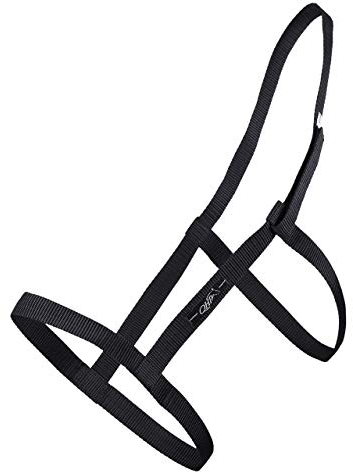 NETPROSHOP Koppelhalfter Weidehalfter ohne Metallschnallen mit Klettverschluss Schwarz, Groesse:Cob, Farbe:Schwarz