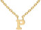 Pernille Corydon Urban Notes Collection Buchstabenkette Gold P Damen Halskette Kleiner Buchstabe Silber Vergoldet Hochglanz - N940ABCPg