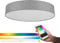 EGLO connect LED Deckenleuchte Romao-C, 1 flammige Deckenlampe aus Stahl, Textil und Kunststoff in Weiß, Grau, mit Fernbedienung, Farbtemperaturwechsel (warm, neutral, kalt), RGB, dimmbar, Ø 76 cm