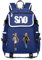 WANHONGYUE Sword Art Online SAO Anime Cosplay Schoolbag Rucksack 15.6 Laptop Backpack with USB Charging Port Blue / 3