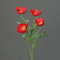 mucplants Künstlicher Mohnblumenzweig ca. 60cm Seidenblumen Kunstblume Mohn