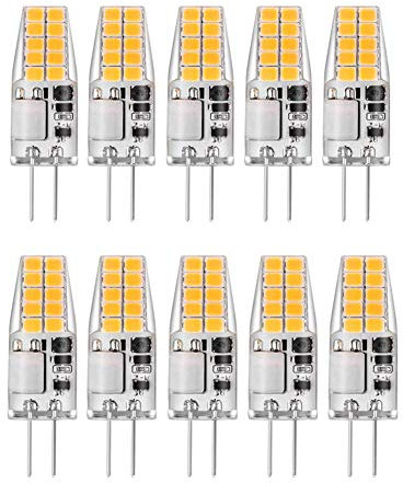 AOK DOOR Bombilla Led A Bombilla Frigorifico Bombillas Led para iluminación del hogar Cuarto de baño Bombilla de luz Bombillas Led G4 4w,Warm white-10pack