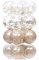 Sea Team 100mm/3.94 Feine dekorative Kleinigkeit mit Gemälde & funkelndem Weihnachtsbaumschmuck als Thema, Christbaumkugel-Set—16 Stück