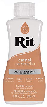 Craft County Líquido de tinte Rit Amplia selección de colores 8 oz. (Camello)