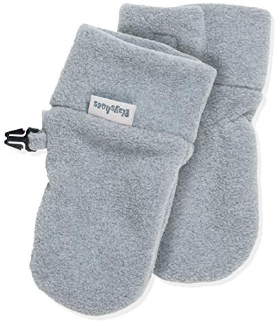 Playshoes Unisex Fleece Fäustlinge, Baby grau, 0-6 M