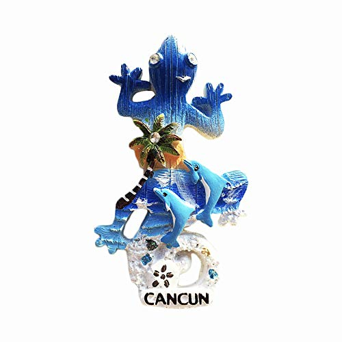 Cancun Mexiko 3D Eidechse Kühlschrankmagnet Souvenir Geschenk, handgefertigt Home & Kitchen Dekoration Cancun Kühlschrankmagnet Kollektion