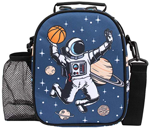 Fringoo Astronaut Kids Thermal Insulated Lunch Bag - Cool Space Lunch Box - Great Gifts for Space Lovers, Matching Bottle Available