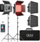 GVM 1000D Lampe vidéo LED RGB avec softbox, kit d'éclairage de Photographie avec contrôle APP, lumière de Studio Continue 3200K-5600K pour la Photographie de Youtube,2 Paquets de Panneau Lumineux LED