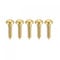 sourcing map Wood Screws M3 x 12mm Slotted Round Head Brass Self-Tapping Screw 100 Pcs