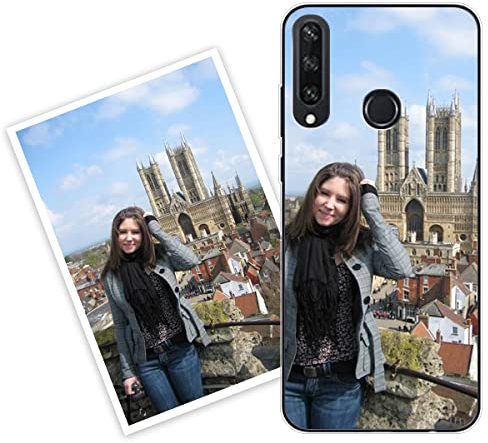 Sunrive Personalisierte Hülle kompatibel mit Huawei Y6p Silikon,Transparent Handyhülle Benutzerdefiniert Weicher Etui mit Eigenem Foto Bild Text Individuelle