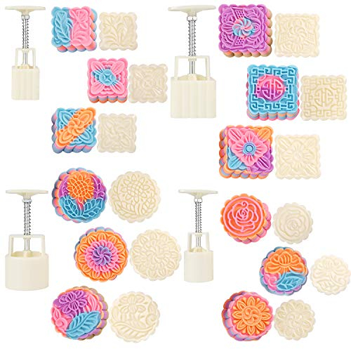 Pinkgarden Sellos de galletas, prensas de galletas, molde para pastel de luna, decoración de bricolaje, cortador de prensa manual para fiestas, hogar, hotel