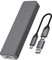 GiGimundo AJS10C M.2 NVMe Enclosure CNC Processed Aluminum Shell, UASP Support, 10Gbps NVMe M Key, 6Gbps SATA B&M Key, USB-C External M2 SSD Caddy for 2230/2242/2260/2280 - Gray