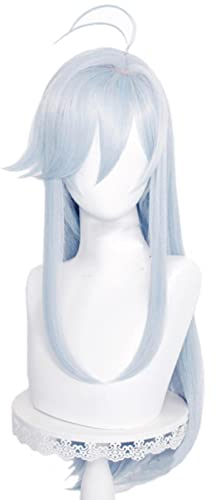 CAIAO Perücken Cosplay Perücke lang hellblau synthetische haarheizbeständige-Vladilena Milize,One Size
