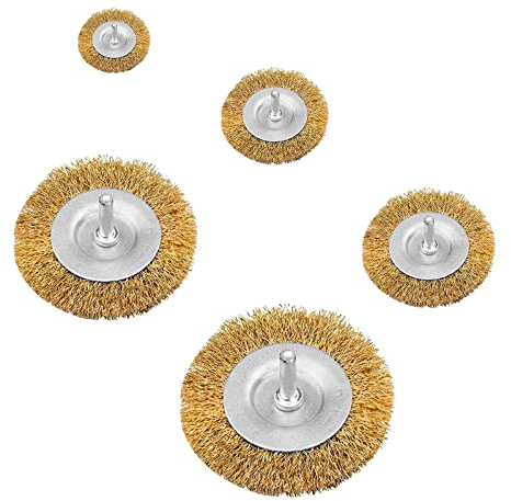 Spazzola Wire, Spazzole Metalliche, Spazzola Acciaio per Trapano, Spazzola Metallica Ruote, Utensili Rotanti Lucidatura Accessori Spazzole Metalliche a Tazza, Lucidatura Pulizia Levigatura, 8 Pezzi