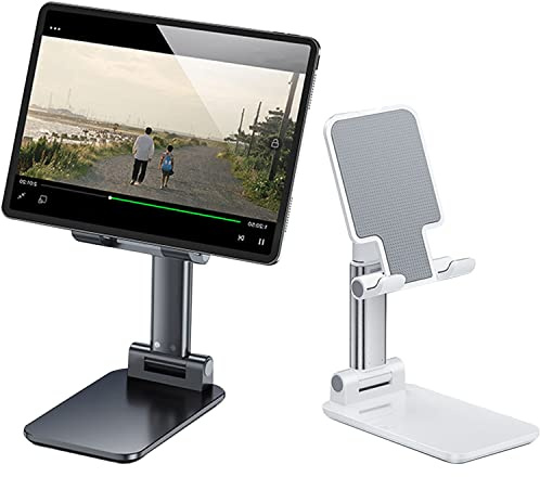 Lot de 2 supports de téléphone portable pliables et portables, angle réglable en hauteur, compatible avec la plupart des smartphones