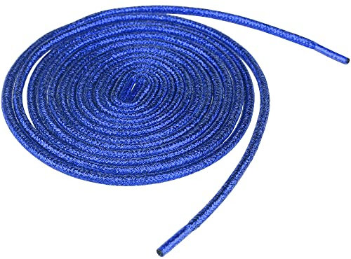 Allegra K Glitter Shiny Shoelace Sparkling Shimmery Sneakers Cordones de zapatos redondos Cuerdas Azul real 120cm/47.25