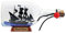 NAUTIMALL Black Pearl Karibik Pirat Modell Schiff in Einer Flasche Glas Ornament Tischplatte Nautische Heimdekoration Mayflower USS Verfassung USCG Adler Geschenk für Jungen (Black Pearl 22,9 cm)