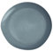 AMBITION Dessertteller 22 cm Frühstücksteller Porzellan rustikaler Stil unregelmäßige Form glasiert Organic Blau