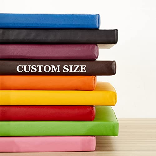 RAKTOV Custom PU Leather Bench Cushion Thick Waterproof Bay Window Seat Cushion Non-slip Long Chair Pad for Dining Shoes Bench Settee Patio Indoor Outdoor