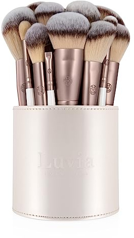 Luvia Make-up-Pinsel-Aufbewahrung, Kosmetik Organizer & Pinselhalter – Tragbare Reise-Pinseltasche mit Magnetverschluss