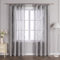 Delien Gardinenschals Ausbrenner Transparente Gardinen mit Schlaufen Modern »Wellen« Fenster Gardinen Wohnzimmer Flächenvorhänge Schlaufenschals Vorhang mit Wellenmuster 1 St. Grau,BxH 140x245cm