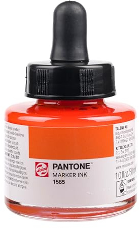 Talens | Pantone Marker-Tinte 30 ml 1585 | Flüssige Tinte + Marker-Nachfüllung | Wasserbasierte, pigmentierte Tinte in 108 Pantone-Farben