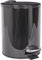 Harbour Housewares 5L Bathroom Bin - Black - Round Stainless Steel Pedal Bin Slim Kitchen Rubbish Trash Can Garbage Dustbin with Lid and Inner Liner Bucket