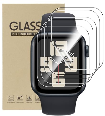 CONAPIKA 5 Piezas Protector de Pantalla para Apple Watch SE 40mm 2023 2022, TPU Película de Hidrogel Flexible, HD Cobertura Completa Anti-Scratch, Sin Burbujas Película Protectora