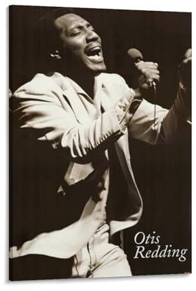REDCHAMBER Poster American Soul Musicians Otis Redding, Gemälde auf Leinwand, Wandkunst, Poster, Rollbild, Wanddekoration, Heimposter, 60 x 90 cm, 4 Stück