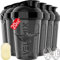 VELOMIX - Lot de 6 gobelets shaker pour boissons protéinées de 591 ml – 6 fouets métalliques | Bouteille shaker anti-fuite pour boissons protéinées, lot de bouteilles shaker pour pré-et après