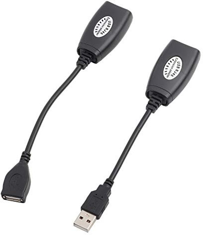 Prolunga Ethernet da USB 2.0 a RJ45, Cavo Adattatore di Rete, LAN Cablata Fino a 150 Piedi, per Fotocamere USB, Stampanti, Webcam, Estensioni Tastiera Mouse