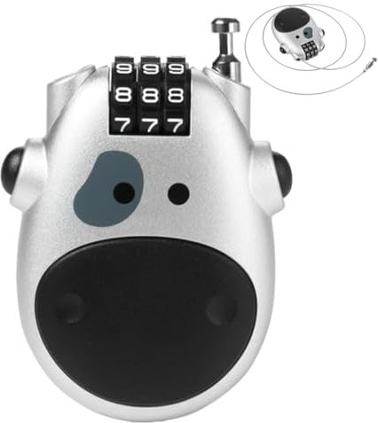 ZHjuju Cable Lock, 3digit Combination Lock Retractable Cable Lock Travel Lock Secure Combination Padlock for Bicycles, Luggage,Cabinets